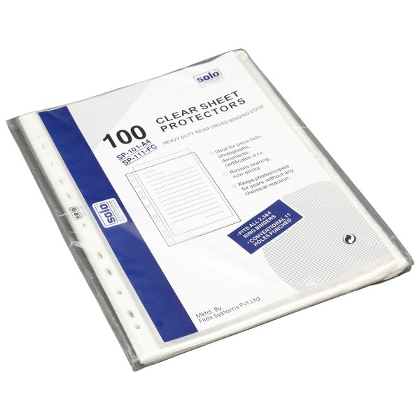 Sheet Protectors  STANDARD - 11 Hole (50+50 Microns) - A4 (SP100), Set of 100